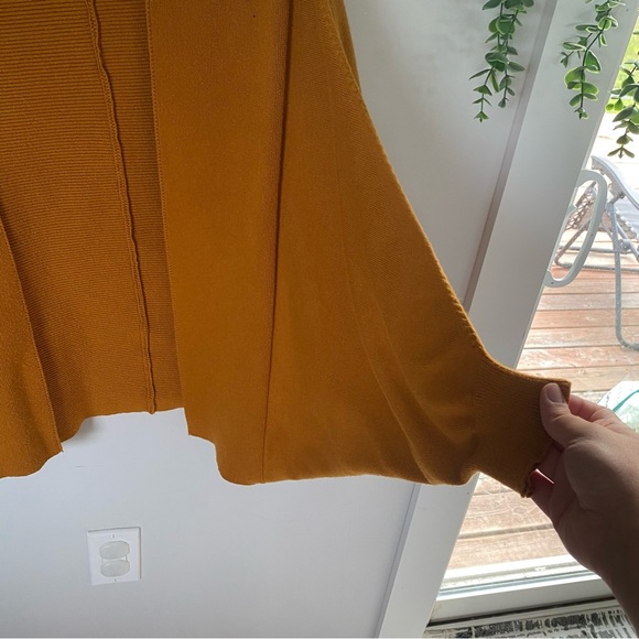 Akemi + Kin Mina Cropped Cardigan Mustard Yellow Stylish Cardigan O/S - Picture 5 of 6